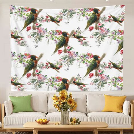 Tapisserie murale bohème pour chambre à coucher, tissu de fond pour salon, rideau de porte 150x130cm (1/5)