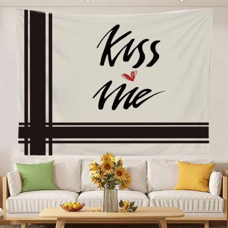 Grande tapisserie murale décorative, nappes décoratives humoristiques 200x150cm (1/5)