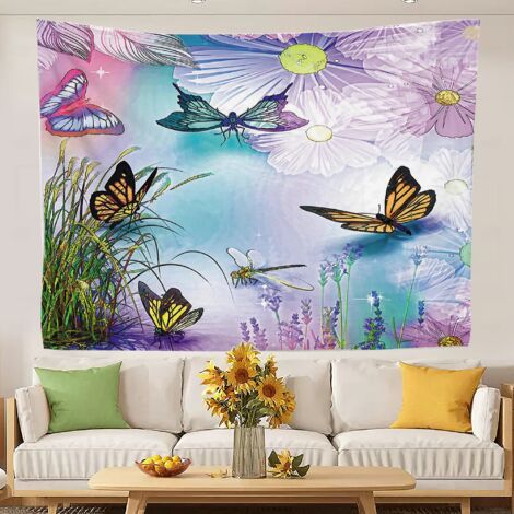 Tapisserie murale amusante et colorée pour la décoration de la chambre. 100x75cm (1/5)