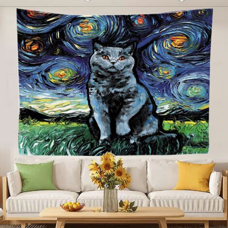 Tapisserie murale humoristique pour chambre à coucher, séchage rapide, idéale comme couvre-lit ou rideau de plage. 100x75cm (1/5)