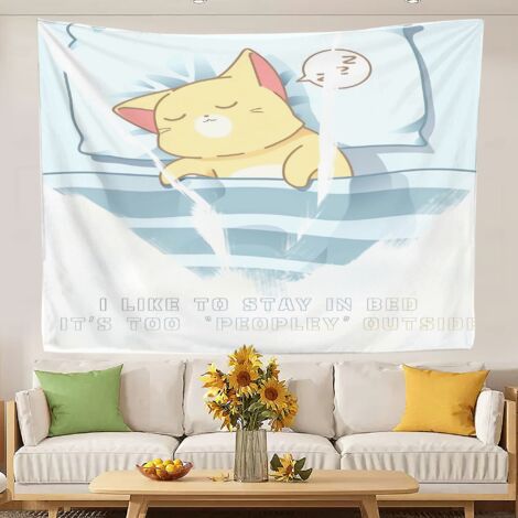Tapisseries imprimées tendance pour la chambre à coucher, nappes esthétiques pour la décoration murale 150x130cm (1/5)