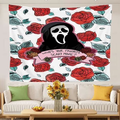 Tapisserie murale colorée style universitaire pour la décoration de chambre 100x75cm (1/5)