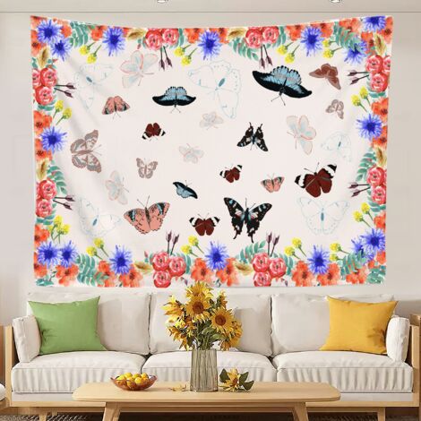Tapisserie murale tendance style universitaire, idéale pour décorer une chambre. 100x75cm (1/5)