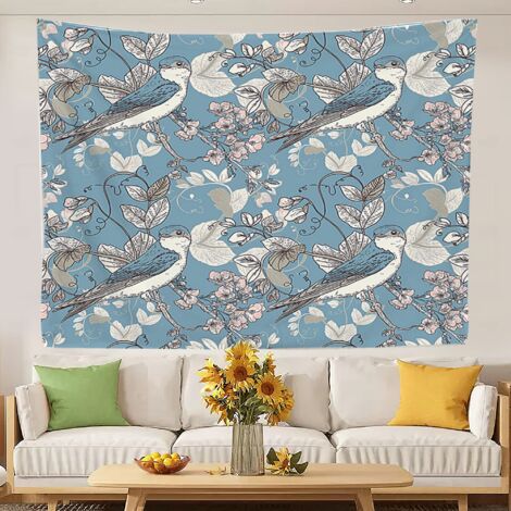Tapisserie murale style couverture de plage vintage, tissu de fond pour la décoration murale 200x150cm (1/5)