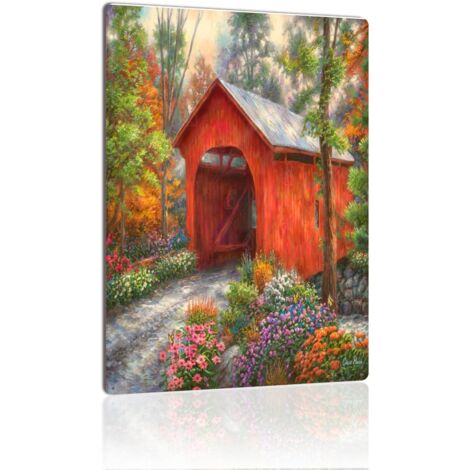 Plaque en Métal Vintage Art Murale pour Jardin de Hortensias, Durable et Résistante, Parfaite pour Ajouter une Touche de Couleur 40x30 cm. (1/5)