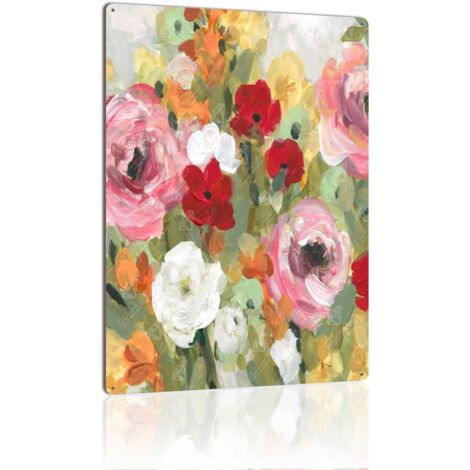 Plaque Métallique Décorative Vintage pour Jardin de Herbes, Une Touche de Fragrance Naturelle et de Style Rétro 30x20 cm.