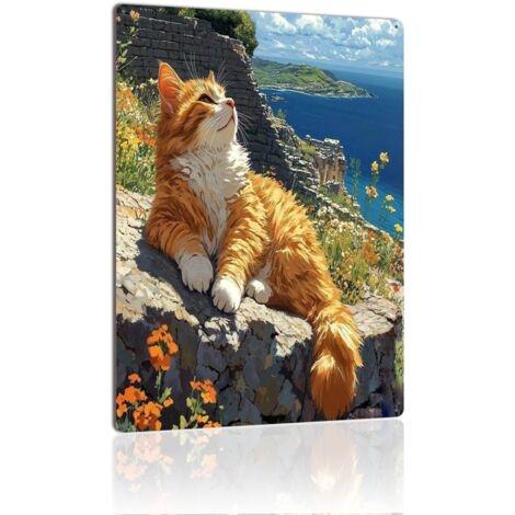 Plaque Métallique Décorative Rétro pour Café Artisanal, Conçue pour Marquer Votre Identité et Accueillir Vos Clients avec Style 30x20 cm. (1/5)