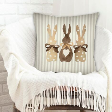 Housse de coussin sans coussin 45x45 lavable en machine pour canapé lit salon chambre à coucher (1/5)