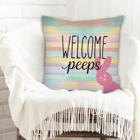 Housse de coussin 45x45 cm en polyester maison douce confortable pour couple mère père famille amis amoureux animaux de compagnie (1/5)