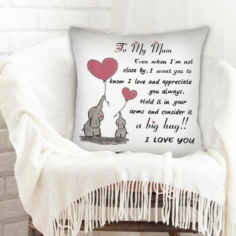 Housse de coussin 45x45 cm en polyester résistant pour cadeau d'anniversaire (1/5)