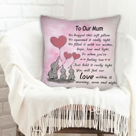 Housse de coussin carrée standard 45x45cm résistant pour la Saint-Valentin, mariage, anniversaire, naissance de bébé (1/5)