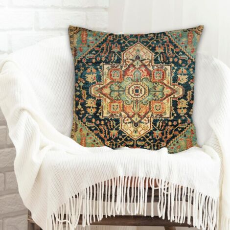 Housse de coussin pour décoration intérieure rustique pour canapé chambre à coucher salon (1/5)