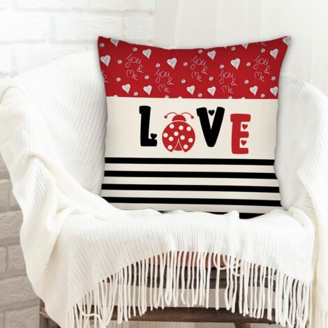 Housse de coussin décorative fermeture à glissière pour Noël, anniversaire, la Fête des Pères, la Fête des Mères (1/5)