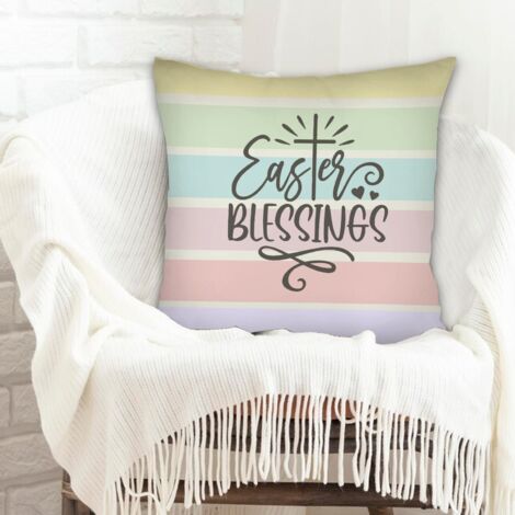 Housse de coussin carrée standard 45x45cm incolore pour noël action de grâce (1/5)