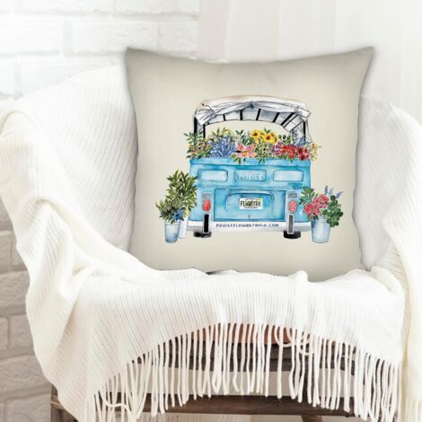 Coussin décoratif résistant aux tachespour cadeau de famille pour la Fête des Mères la Fête des Pères anniversaire mariage (1/5)