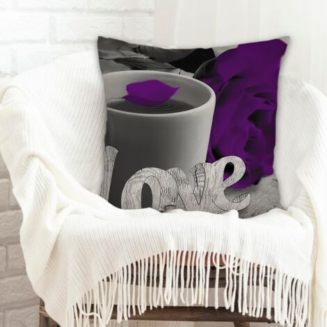 Housse de coussin carréeinaltérable pour canapé chambre à coucher salon décoration de la saint-valentin (1/5)
