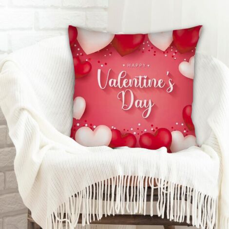 Housses de coussin en polyester résistante résistant au lavage pour la saint-valentin (1/5)