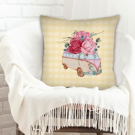 Housse de coussin décorative salon résistant au lavage pour couples petite amie (1/5)