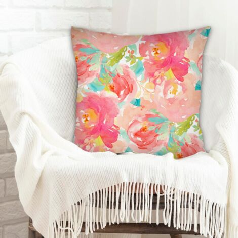 Housse de coussin 45x45 cm carrée durable pour canapé ou lit, décoration de Pâques (1/5)