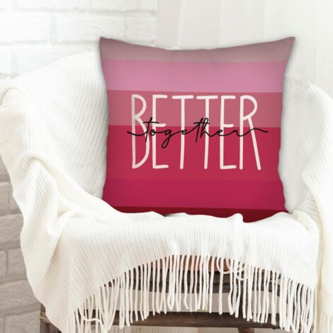 Housses de coussin en polyester résistante résistant au lavage pour la Saint-Valentin, la Fête des Mères, anniversaire (1/5)