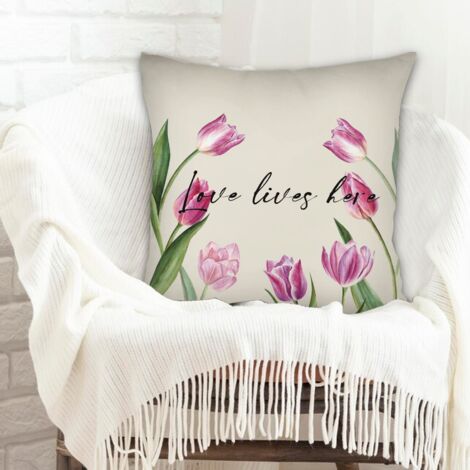 Housse de coussin pour décoration intérieure maison douce confortable pour cadeau de Pâques (1/5)