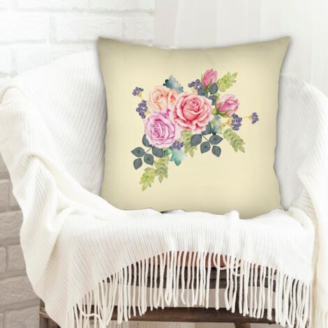 Housse de coussin 45x45 cm en polyester à fermeture éclair invisible pour Noël, anniversaire, la Fête des Pères, la Fête des Mères (1/5)