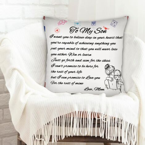 Housse de coussin sans coussin 45x45 à fermeture éclair invisible pour mariage, anniversaire, la Saint-Valentin, la Fête des Mères et des Pères (1/5)
