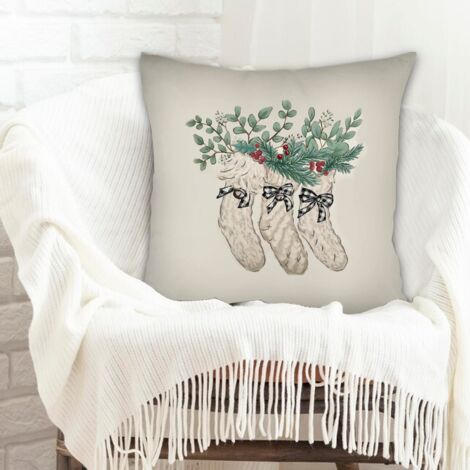 Housse de coussin carrée standard 45x45cm résistant au lavage pour mariage la saint-valentin (1/5)