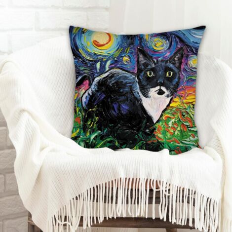 Housse de coussin carrée standard 45x45cm résistant aux tachespour Noël, anniversaire, ou toute occasion (1/5)