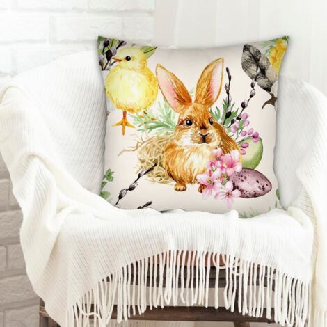 Housses de coussin de décoration fermeture à glissière pour cadeau de Pâques (1/5)