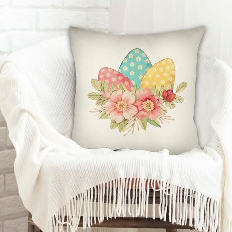 Housse de coussin 45x45 cm carrée résistant au lavage pour canapé chambre à coucher salon décoration de la saint-valentin (1/5)