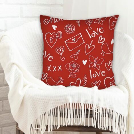 Housse de coussin sans coussin fermeture à glissière pour canapé lit salon chambre à coucher (1/5)