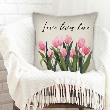 Housses de coussin incolore pour la Saint-Valentin, la Fête des Mères, la Fête des Pères, l'Action de grâce, Noël (1/5)