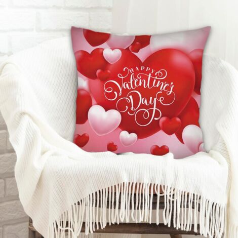 Housses de coussin doux et respirant pour mariage, anniversaire, la Saint-Valentin, la Fête des Mères (1/5)