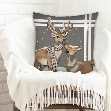 Housse de coussin pour canapé rustique pour cadeau de famille pour la Fête des Mères la Fête des Pères anniversaire mariage (1/5)