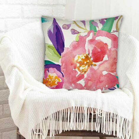 Housse de coussin 45x45 cm carrée incolore pour canapé ou lit décoration de la saint-valentin (1/5)
