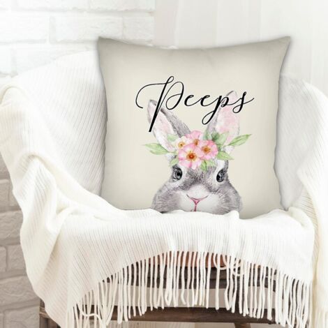 Housse de coussin 45x45 cm en polyester fermeture à glissière pour la Saint-Valentin, mariage, anniversaire, naissance de bébé (1/5)