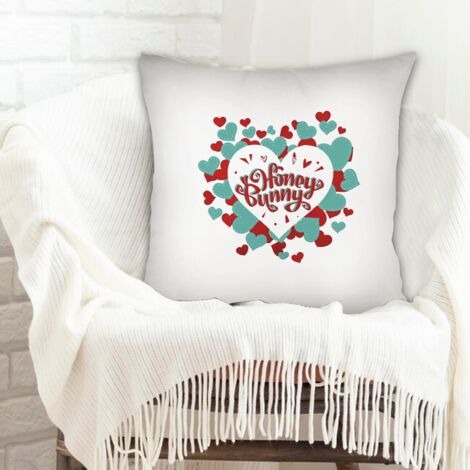 Housse de coussin 45x45 cm en polyester rustique pour canapé lit salon chambre décoration de la saint-valentin (1/5)