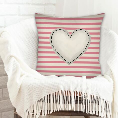 Housse de coussin 45x45 cm en polyester doux et respirant pour la Saint-Valentin, la Fête des Mères, anniversaire (1/5)