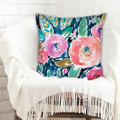 Housse de coussin sans coussin 45x45 résistant au lavage pour salon, chambre (1/5)