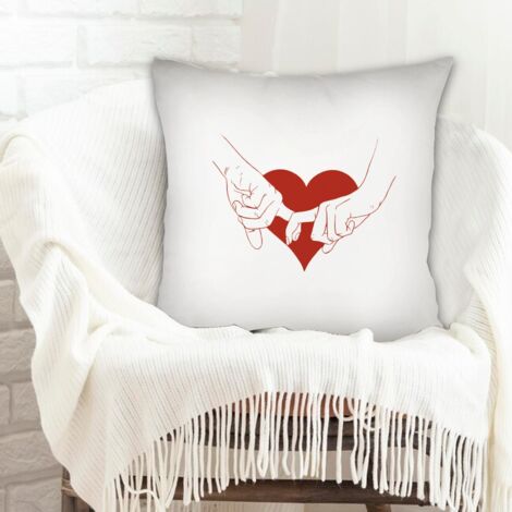 Housse de coussin décorative à la mode pour la maison incolore pour couples petite amie (1/5)
