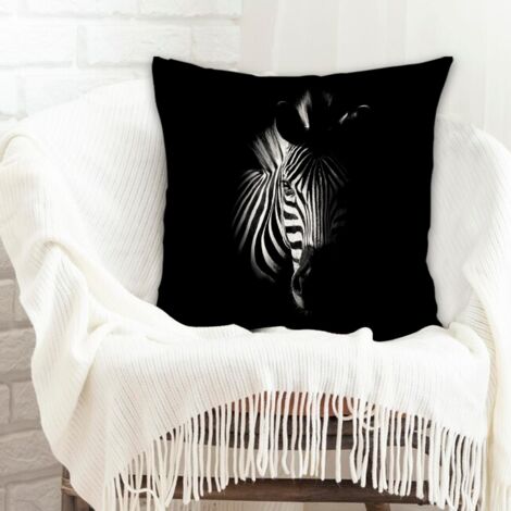 Housse de coussin 45x45 cm en polyester lavable en machine pour canapé chambre à coucher salon (1/5)