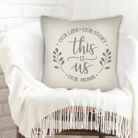 Housse de coussin décorative salon lavable en machine pour canapé ou lit décoration de la saint-valentin (1/5)