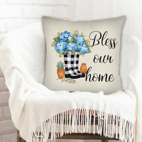 Housses de coussin en polyester résistante résistant pour canapé ou lit, décoration de Pâques (1/5)