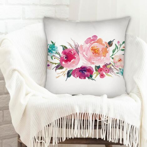 Housse de coussin carréedoux et respirant pour la Saint-Valentin, mariage, anniversaire (1/5)