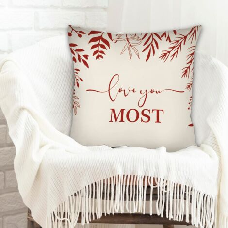 Housse de coussin doux pour la Saint-Valentin, mariage, anniversaire, naissance de bébé (1/5)