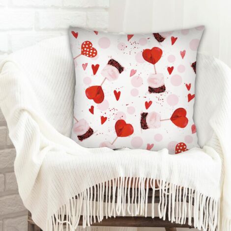 Housse de coussin carrée standard 45x45cm facile d'entretien pour mari femme (1/5)