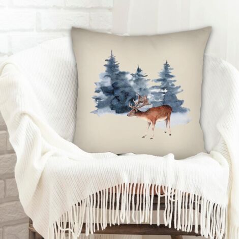 Housse de coussin carrée standard 45x45cm fermeture à glissière pour action de grâce (1/5)