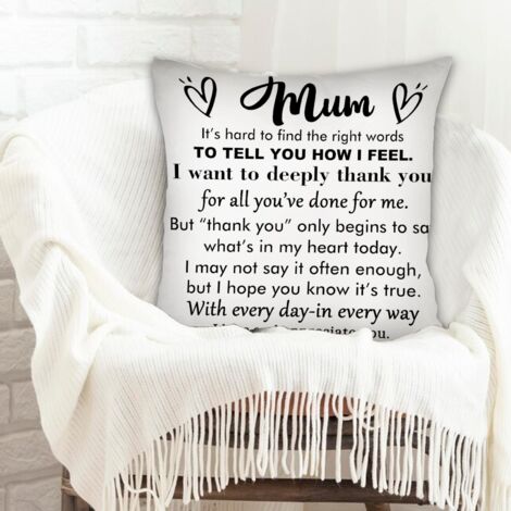 Housse de coussin carréefermeture à glissière pour la Saint-Valentin, la Fête des Mères, la Fête des Pères, l'Action de grâce, Noël (1/5)
