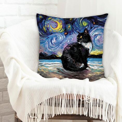 Housse de coussin carréeinaltérable pour canapé lit salon chambre à coucher décoration de la saint-valentin (1/5)
